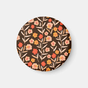 Imã Floral de Aquarela: Textura Desenhada À Mão