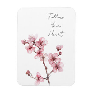 Ímã Floral de Flor-Flor-Rosa-Branco