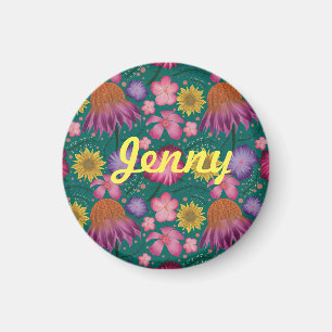 Imã Floral de Flor Selvagem Personalizado