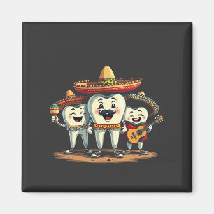 Imã Floral Dental Engraçado Cinco De Mayo