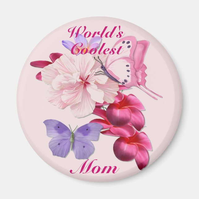 Imã Floral exótico para a mãe (Frente)