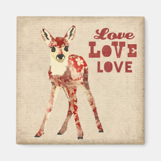 Imã Floral Fawn Love Magnet