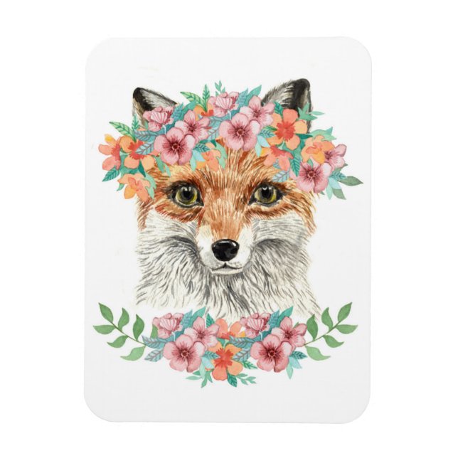 Ímã Floral Fox (Vertical)