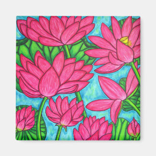 Imã Floral Funky - ímã de Lotus