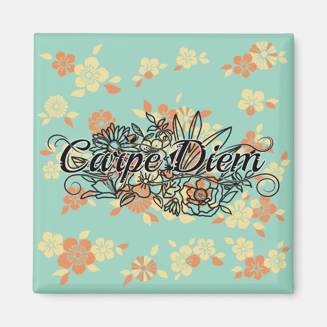 Imã Floral Garden Carpe Diem (Frente)