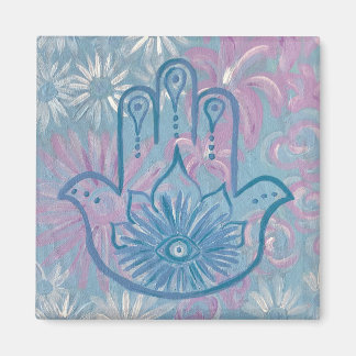Imã Floral Hamsa Magnet