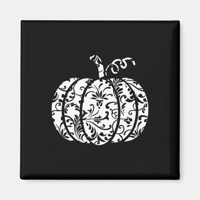 Imã Floral Hello Fall Pumpkin Season Fall Vibes Hallow (Frente)