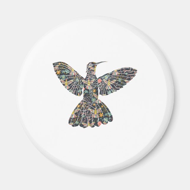Imã Floral Hummingbird (Frente)