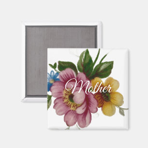 Imã Floral Inspirado em Porcelana