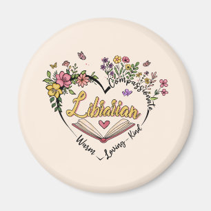 Imã Floral Librarian Heart