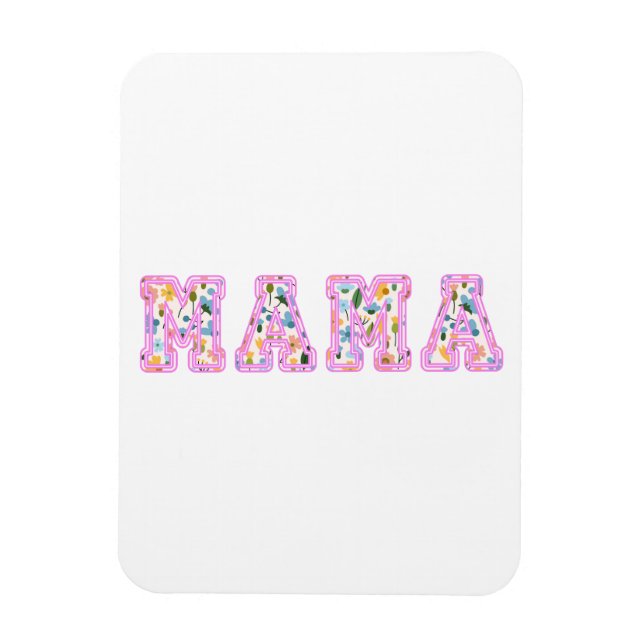 Ímã Floral Mama Retro Mãe Boho Mãe (Vertical)