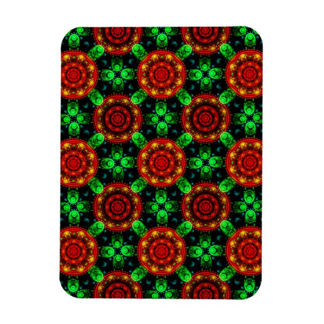 Ímã Floral Modern Boho Elegant Abstract Pattern #504 (Vertical)