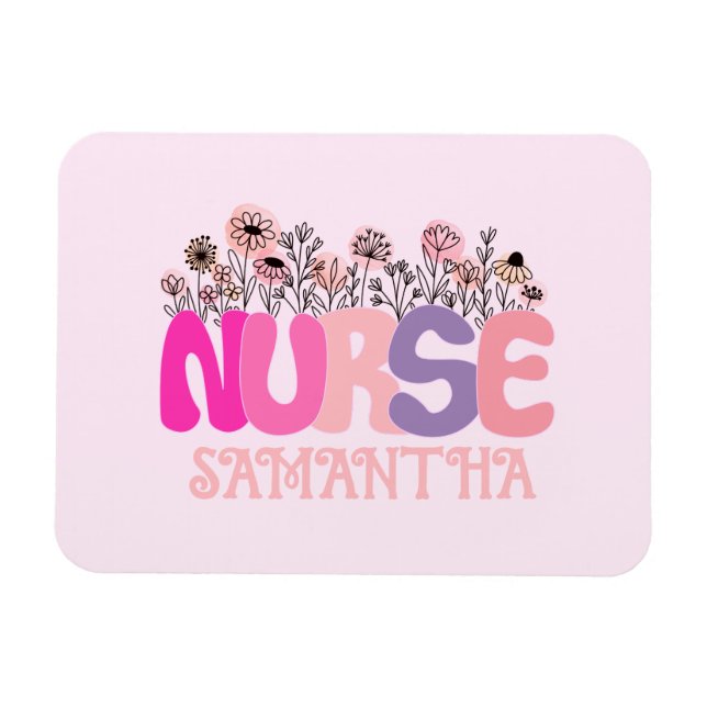 Ímã Floral Nurse (Horizontal)