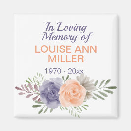 Imã Floral Peony Memorial In Loving Memory Of