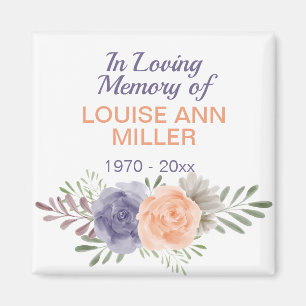Imã Floral Peony Memorial In Loving Memory Of