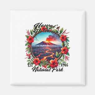 Imã Floral Retro Parque Nacional Vulcões do Havaí Acam