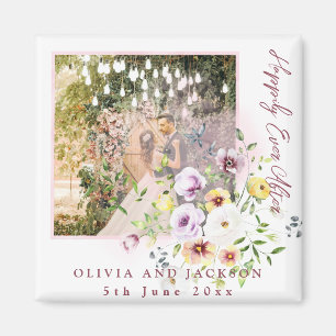 Imã Floral Roxo de Lavanda Escamoteada Feliz Nunca Dep