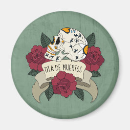 Imã Floral Skull Dia de los Muertos | Magnet
