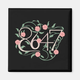 Imã Floral Sutil Anti Trump 8647 86 47 Boho