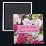 Imã Floral Wedding Favor Magnet<br><div class="desc">Floral Wedding Favor Magnet. Memória personalizada para os convidados do seu dia especial.</div>