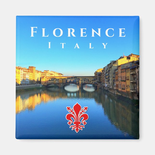 Imã Florença, Itália - Ponte Vecchio Magnet (Frente)