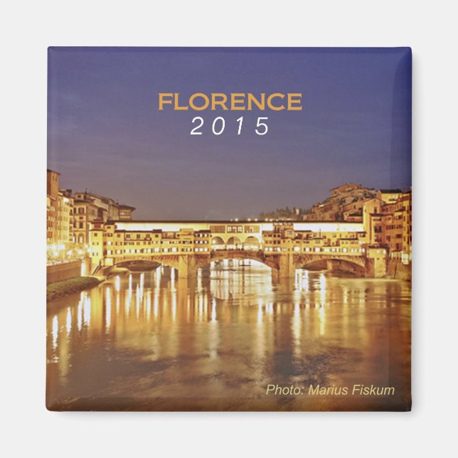 Imã Florence Itália Viagem Souvenir Magnet Change Year (Frente)