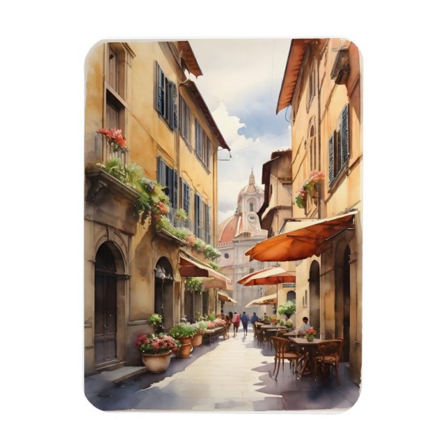 Ímã Florence watercolor art (Vertical)