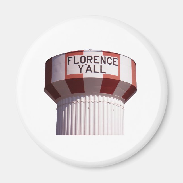Imã Florence Y'all Water Tower Magnet (Frente)