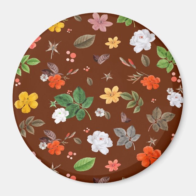 Imã Flores Amarelas e Rosas Brancas 12 (Frente)