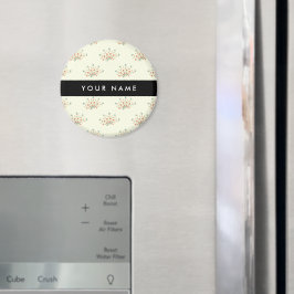 Imã Flores Azuis e Vermelhas, Preto, Seu Nome