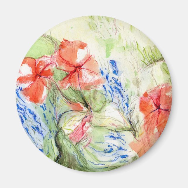 Imã Flores Balsam e Lobelia (Frente)