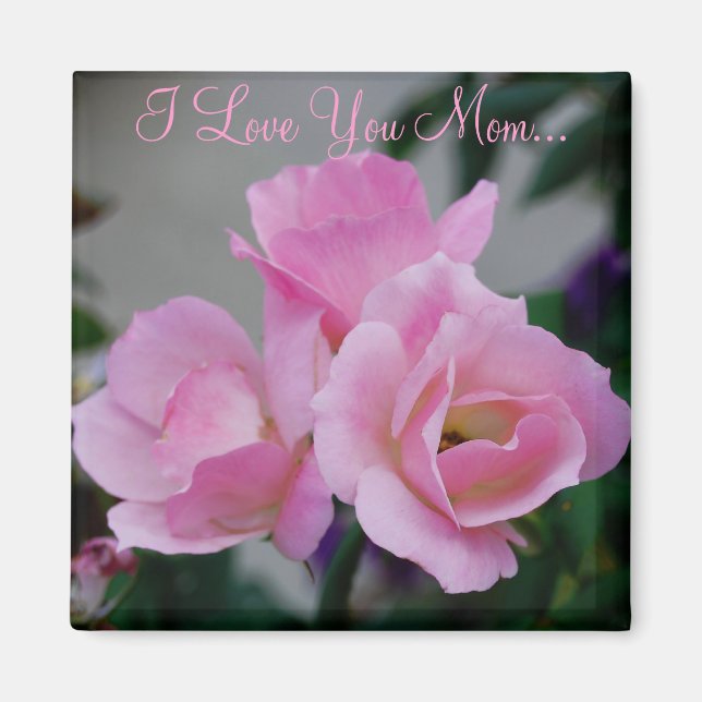 Imã Flores bonito Rosa (Frente)