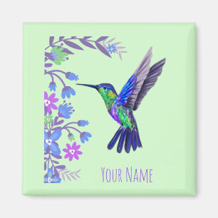 Imã Flores Botânicas De Hummingbird para amantes de a