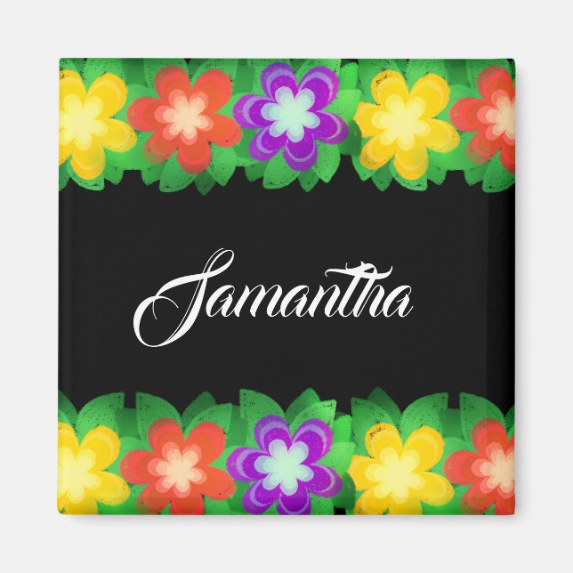 Imã Flores Botânicas Tropicais (Frente)