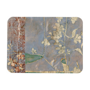 Ímã Flores brancas em segundo plano