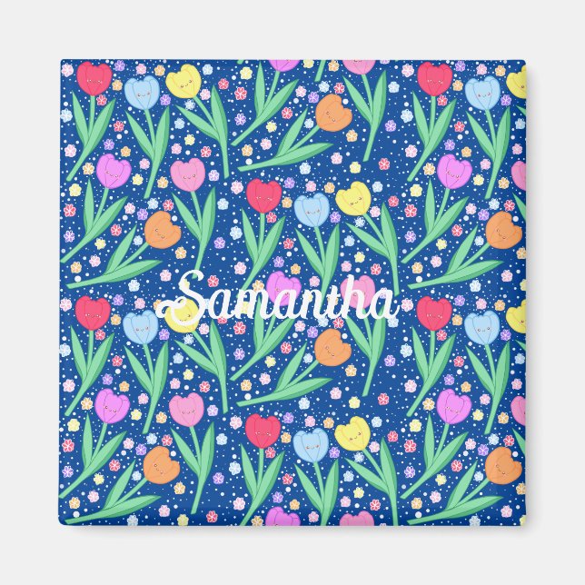 Imã Flores Coloridas (Frente)