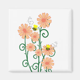 Imã Flores com ímã das abelhas