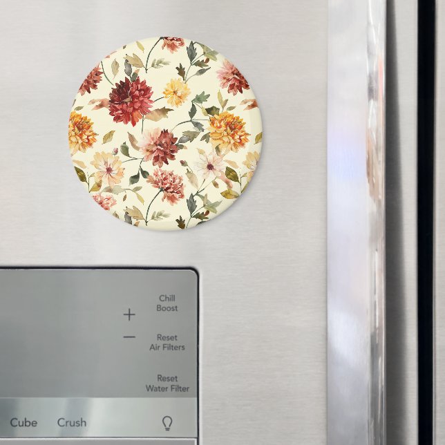 Imã Flores Cor-de-Rosa Amarelas Vermelhas de Outono (In Situ (Fridge))