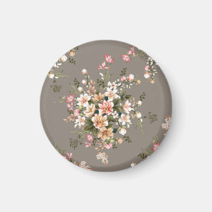 Imã Flores cor-de-rosa e negras nas cinzas.