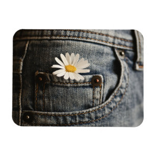 Ímã Flores Daisy in Jeans Pocket