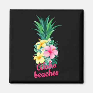 Imã Flores de abacaxi aloha aloha havaí vintage