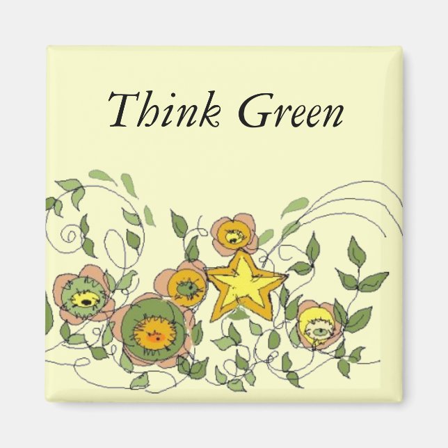 Imã Flores de abstrato (Frente)