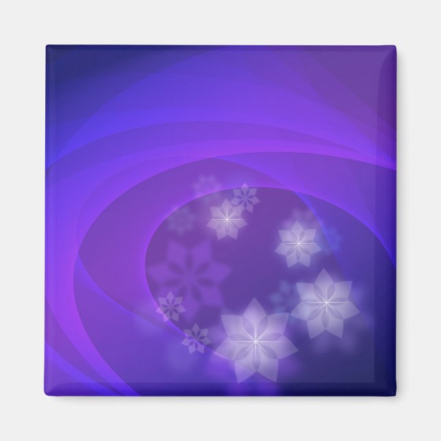 Imã Flores De abstrato No Fundo Do Indigo Dobrado (Frente)