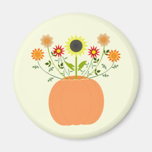 Imã Flores de Ação de Graças em Abóbora