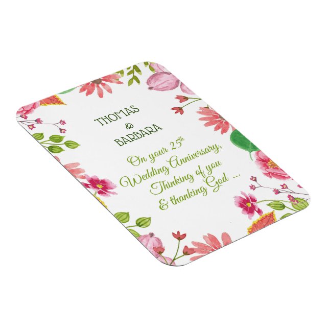 Ímã Flores de Aniversário de Casamento Religiosas de 2 (Lado Direito)