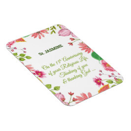 Ímã Flores de Aquarelas Religiosas do 15 Religioso da