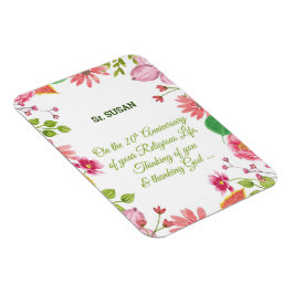 Ímã Flores de Aquarelas Religiosas do 20 Religioso da