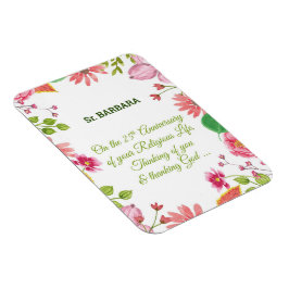 Ímã Flores de Aquarelas Religiosas do 25 Religioso da