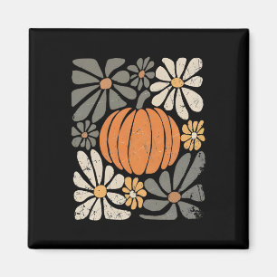 Imã Flores de Boho Retro Pumpkin Caem no outono