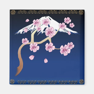 Imã Flores de cerejeira e ímã do Mt Fuji
